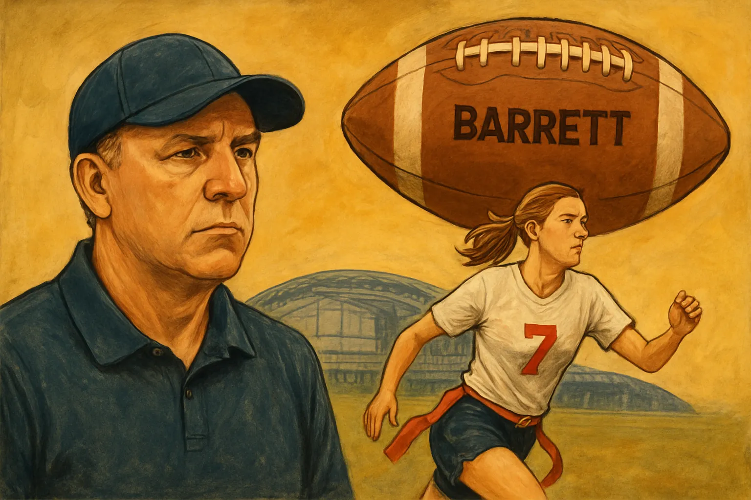 AI-generated illustration of the topic: Week six recap: coaching changes, deaths and milestone performances in Indiana high school football