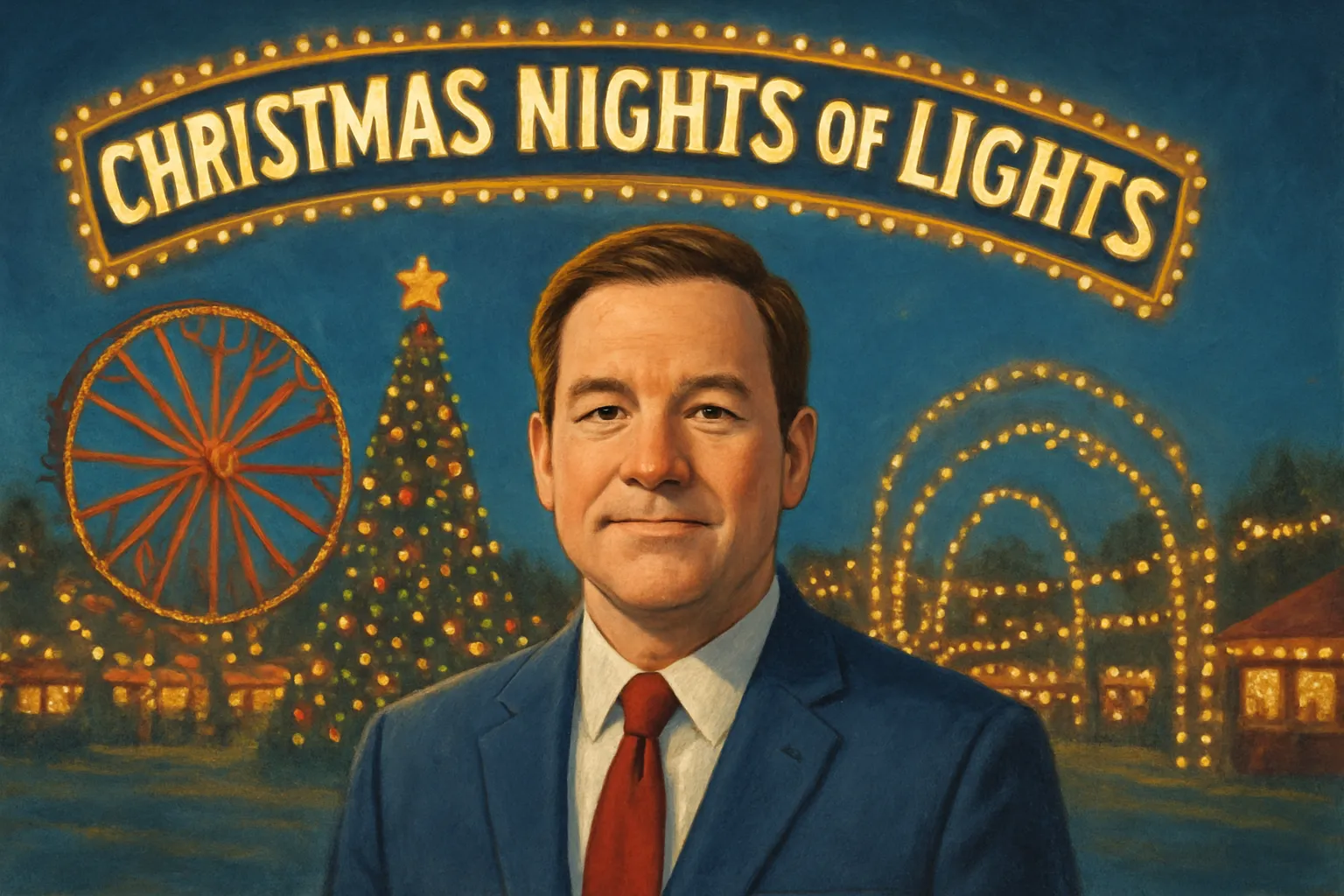 AI-generated illustration of the topic: Indiana State Fair Commission announces return of Christmas Nights of Lights