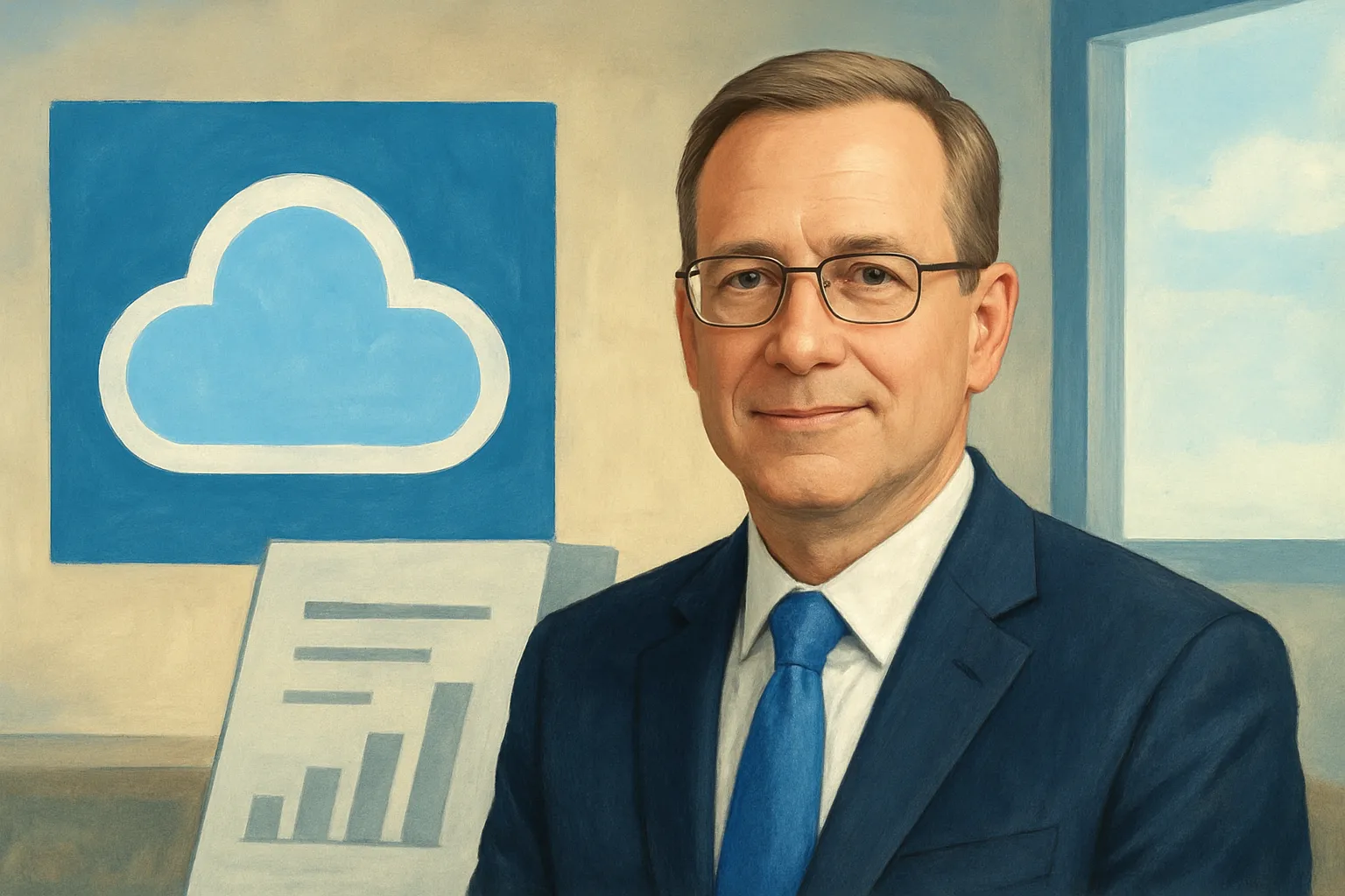 AI-generated illustration of the topic: OTAVA (Indianapolis‑datelined) names Justin Himebaugh vice president of finance