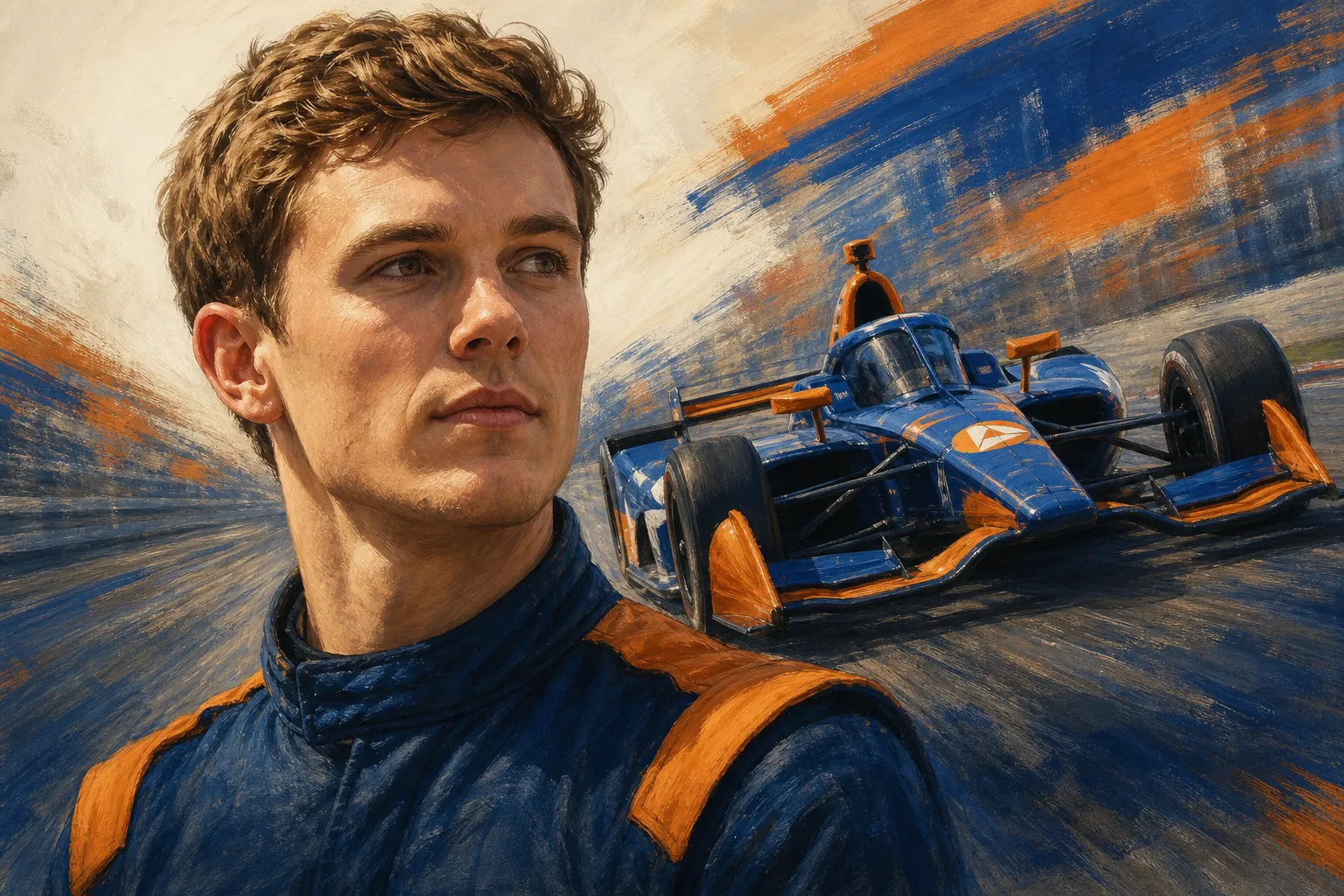 AI-generated illustration of the topic: Chip Ganassi Racing signs Christian Lundgaard to drive No. 9 PNC Bank Honda in multiyear deal starting 2027