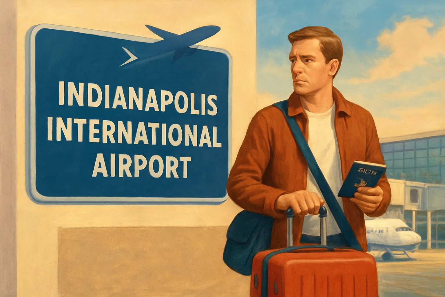 AI-generated illustration of the topic: Indianapolis Airport projects nearly 500,000 travelers for Fall Break 2026; Oct. 4 and Oct. 8 expected busiest
