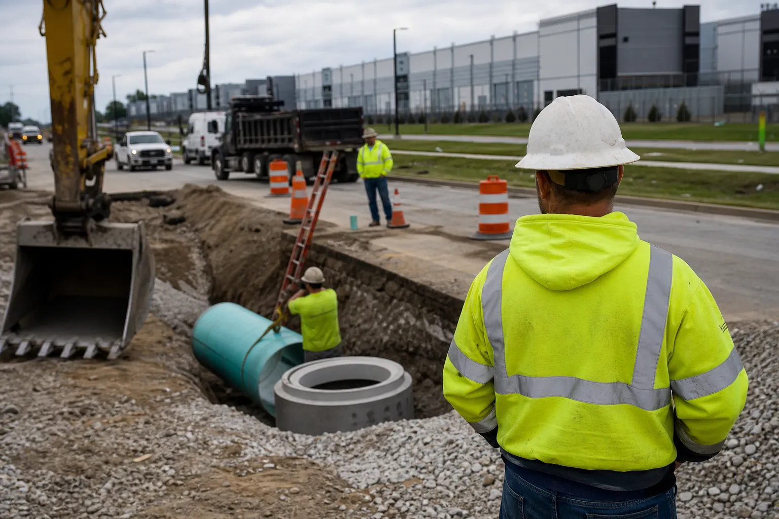 AI-generated illustration of the topic: Meta’s Lebanon data center fuels Boone County business activity and major local infrastructure spending