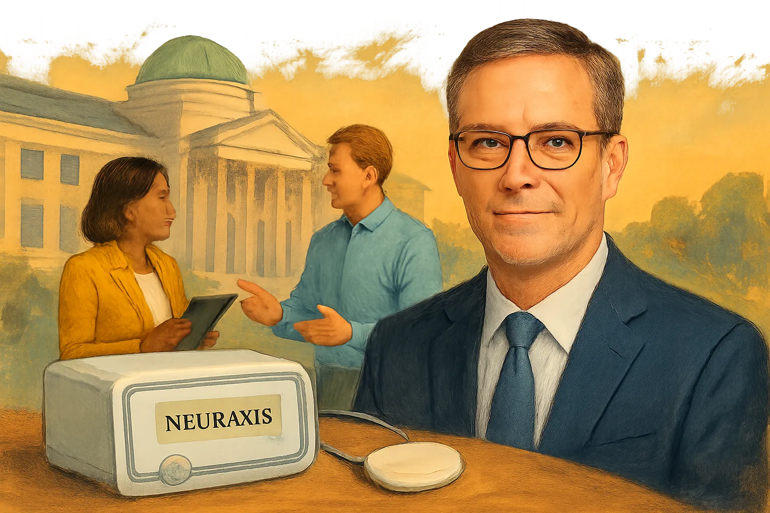 AI-generated illustration of the topic: Carmel-based NeurAxis names Craig Blanchard chief commercial officer to lead planned sales, marketing expansion