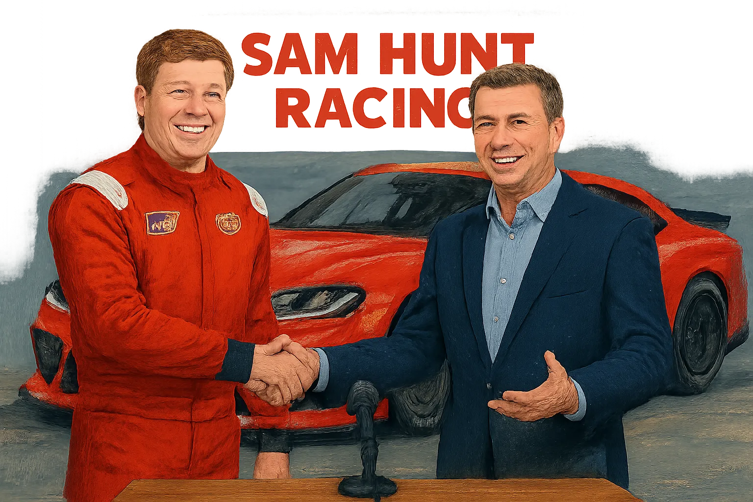 AI-generated illustration of the topic: Sheldon Creed signs multi-year deal to drive Sam Hunt Racing’s No. 26 Toyota GR Supra in 2027
