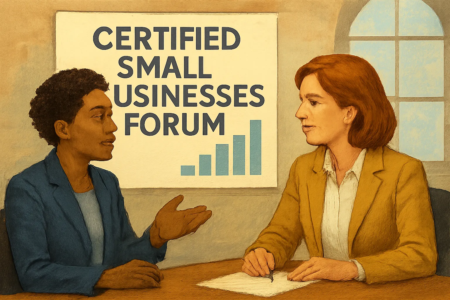 AI-generated illustration of the topic: Indianapolis agency to hold Dec. 3 forum for certified small businesses