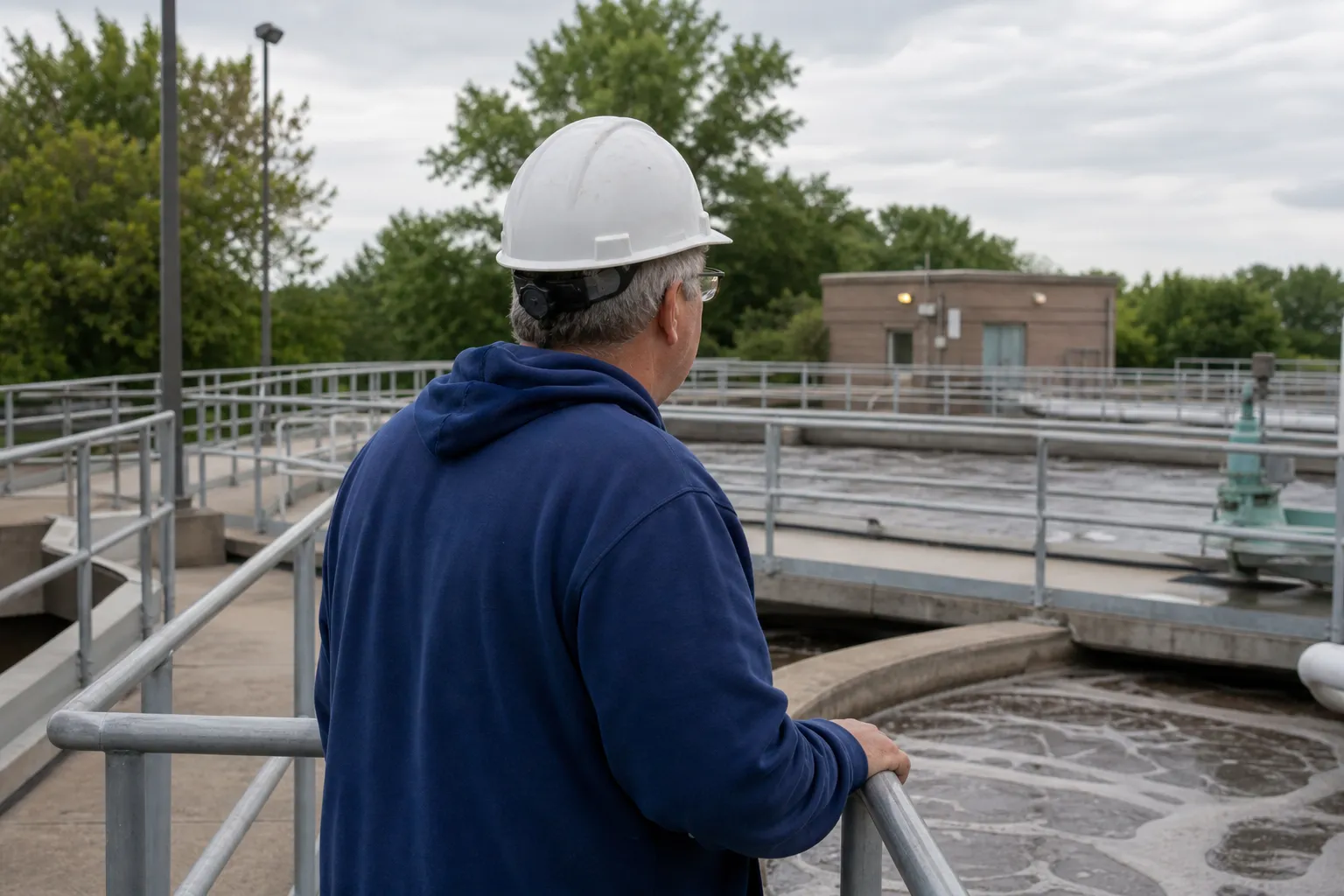AI-generated illustration of the topic: Zionsville approves $12.6M sewer contract with Indianapolis firm, shifting local infrastructure spending