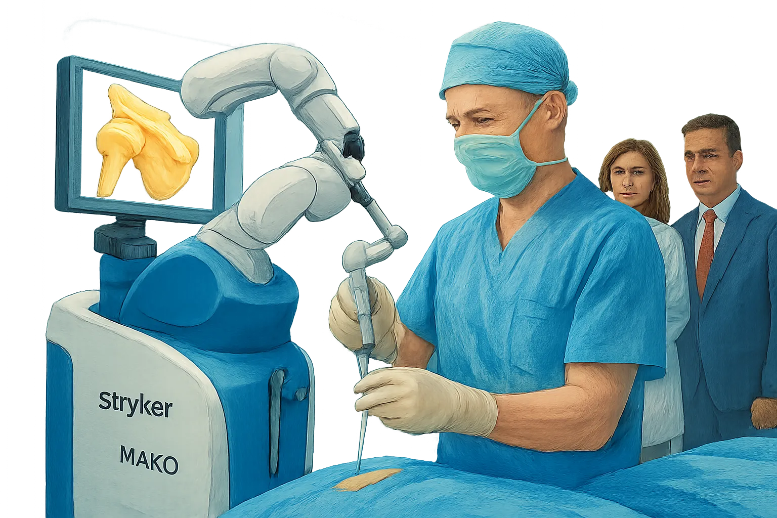 AI-generated illustration of the topic: Riverview Health acquires Stryker Mako robot, expands local orthopedic services in Noblesville