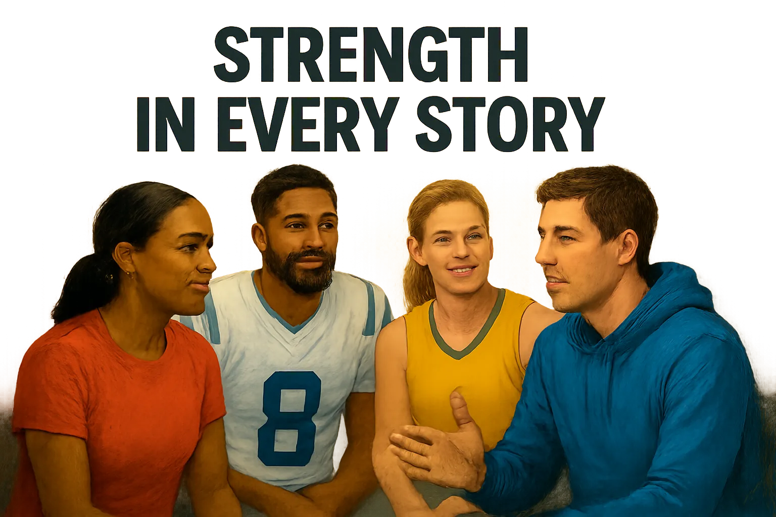 AI-generated illustration of the topic: Colts, Pacers and Fever stars join 'Strength In Every Story' mental-health campaign