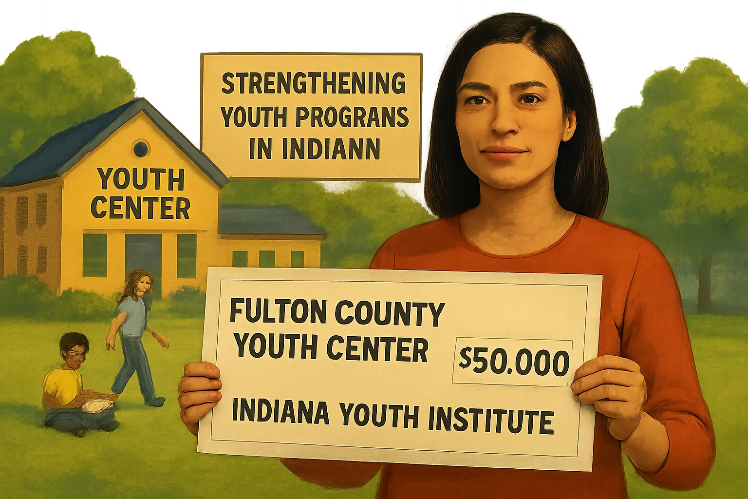 AI-generated illustration of the topic: Fulton County Youth Center awarded $50,000 IYI grant to continue youth programs