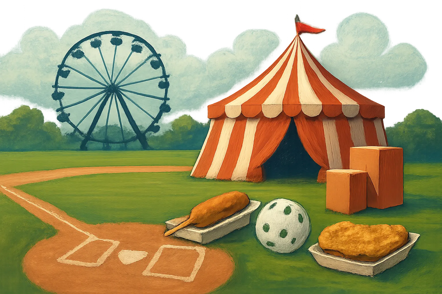AI-generated illustration of the topic: Indianapolis Indians named International League finalist for two MiLB awards; State Fair partnership cited