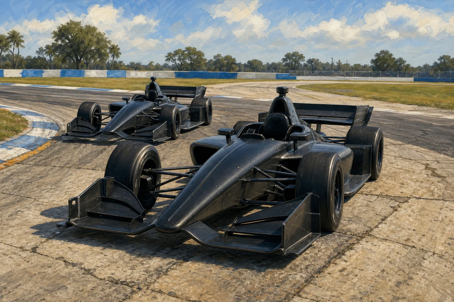 AI-generated illustration of the topic: IR-28 chassis to undergo two-day Sebring test Oct. 12–13 with Palou, Rossi driving