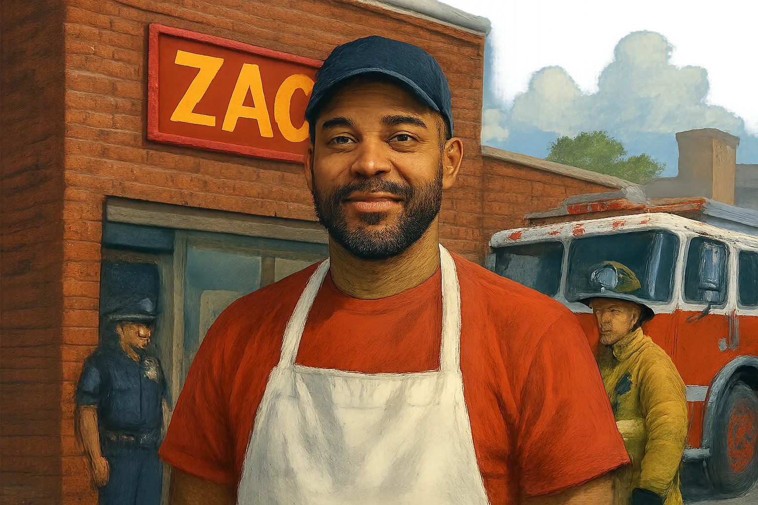 AI-generated illustration of the topic: Carmel column highlights Zacky’s Hot Dogs’ 2010–2016 role as local gathering place