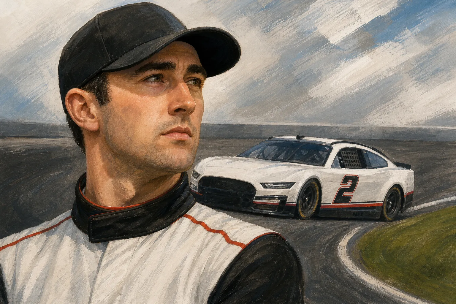AI-generated illustration of the topic: Austin Cindric confirms return to Team Penske, will drive No. 2 Ford in 2027