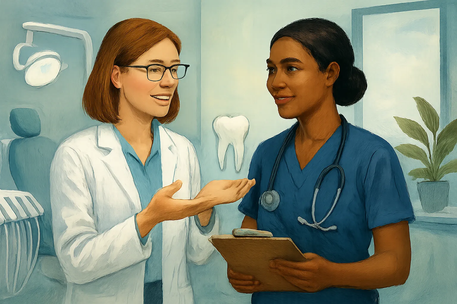 AI-generated illustration of the topic: Bowen Health expands Huntington site with new dental and primary-care providers