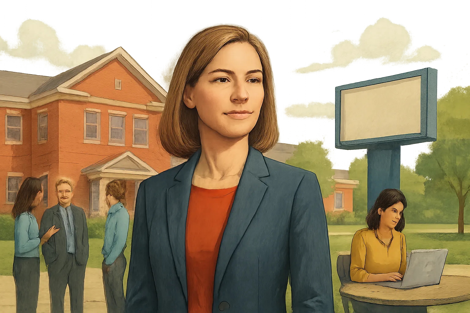 AI-generated illustration of the topic: Greater Brownsburg Chamber builds business network to support Brownsburg’s growth