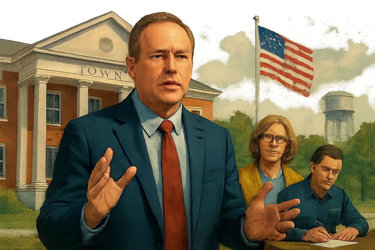 AI-generated illustration of the topic: Putnam County Council challenger Chuck Spears says SEA1 could affect school and local services