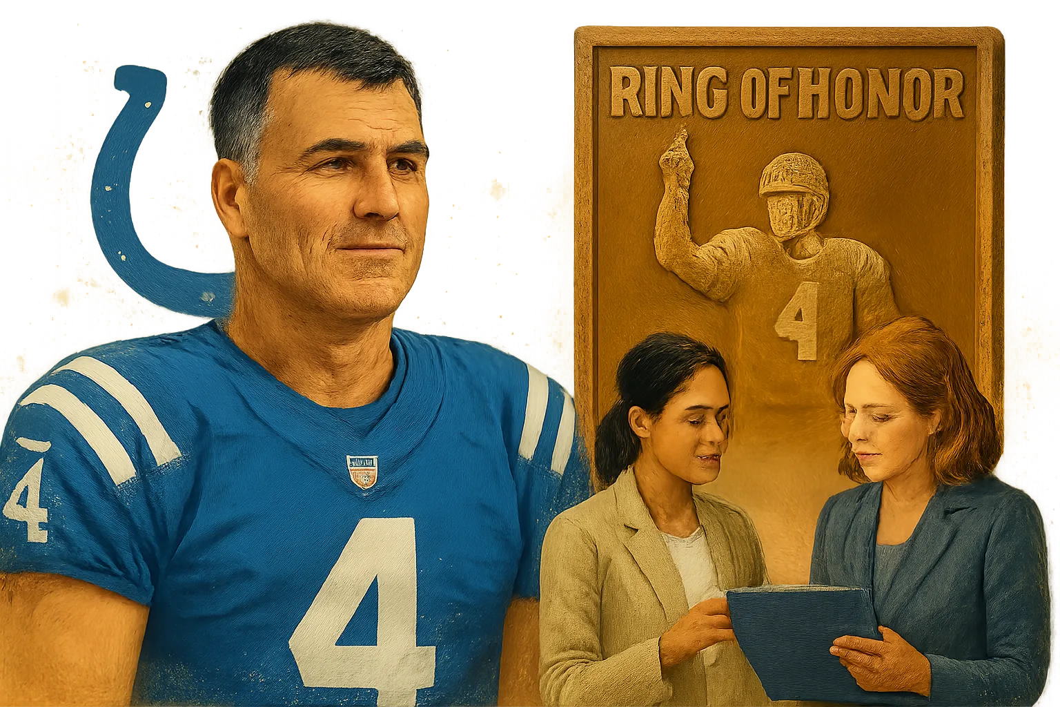 AI-generated illustration of the topic: Colts announce Adam Vinatieri will be inducted into team Ring of Honor on Oct. 18