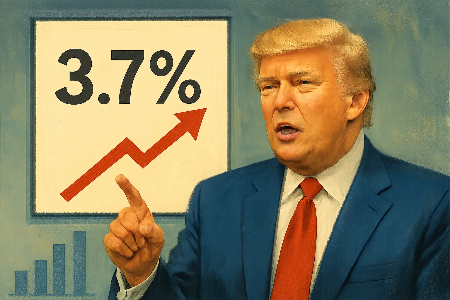 AI-generated illustration of the topic: U.S. CPI up 3.7% year-over-year in Sept. 2026; Trump calls inflation 'low'