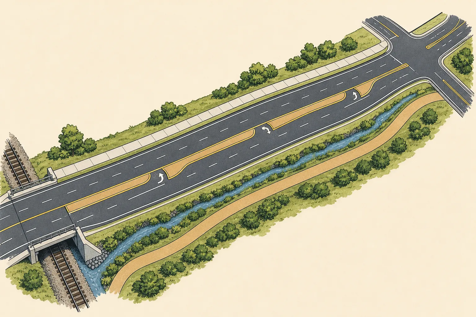 AI-generated illustration of the topic: Shelbyville announces open house and $3.41M plan to widen half‑mile of Amos Road