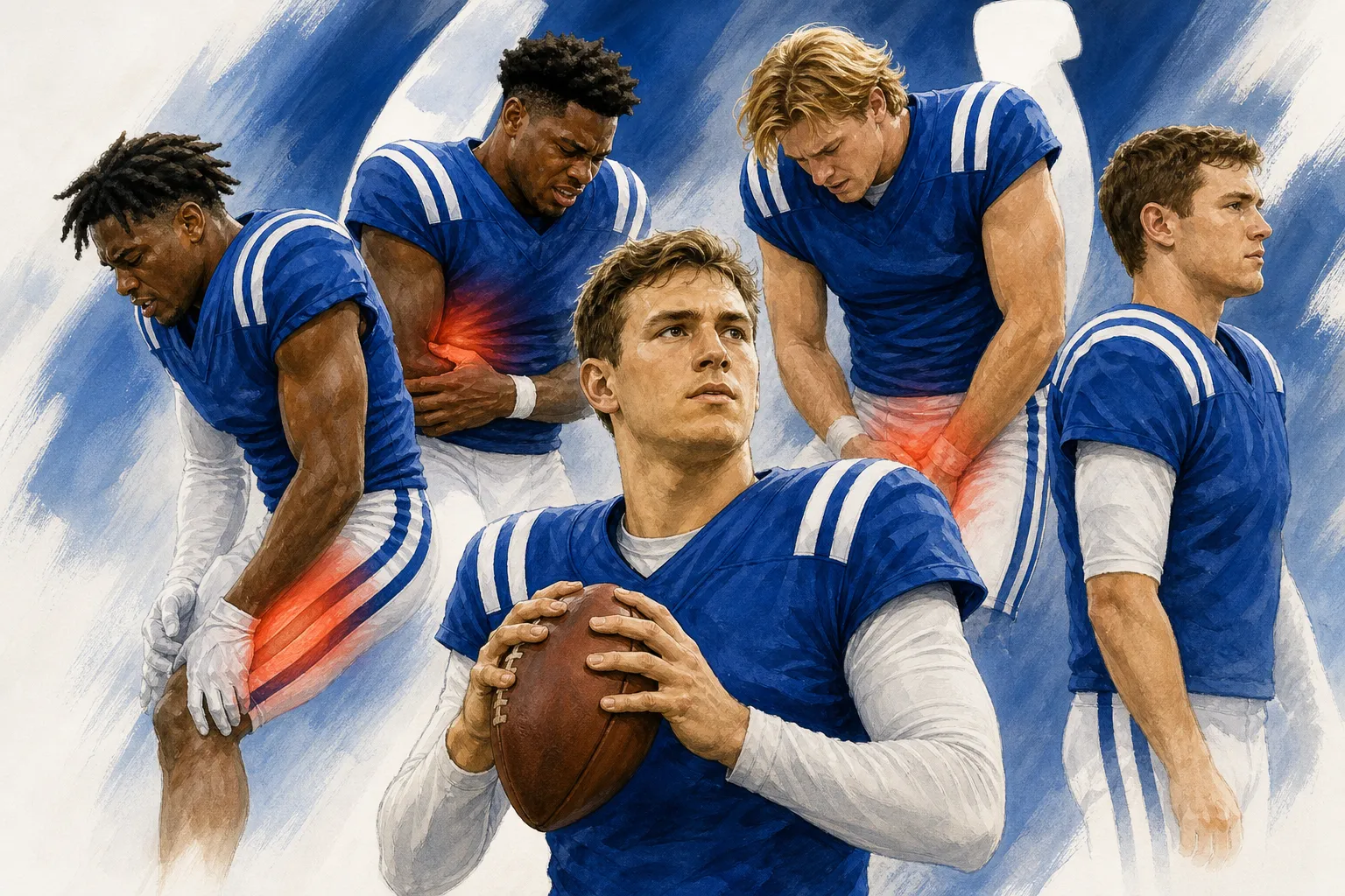 AI-generated illustration of the topic: Colts list five inactives for Week 6 game vs. Titans