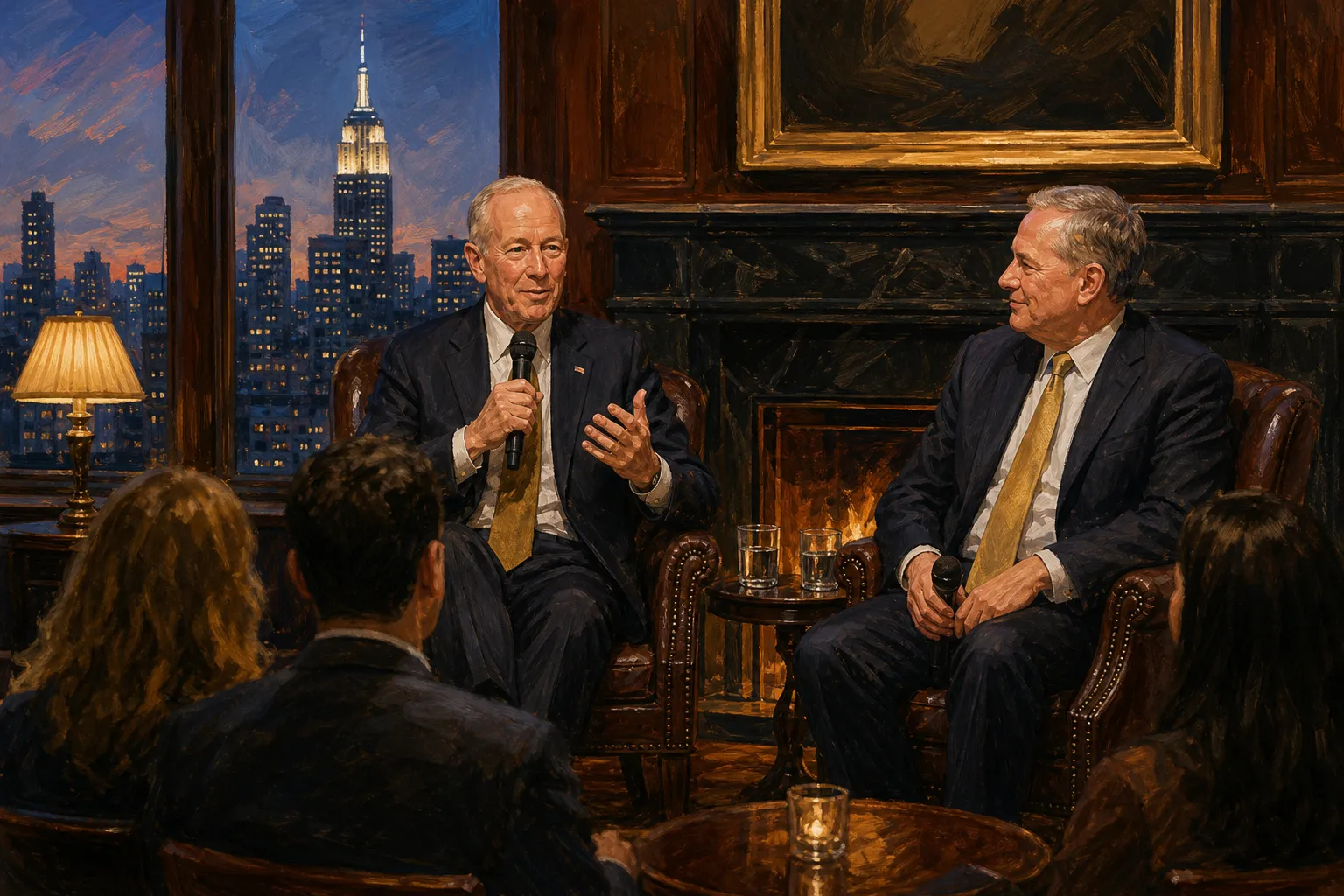 AI-generated illustration of the topic: Purdue hosts 'Boilermakers in the Big Apple' NYC alumni reception on Oct. 13, 2026
