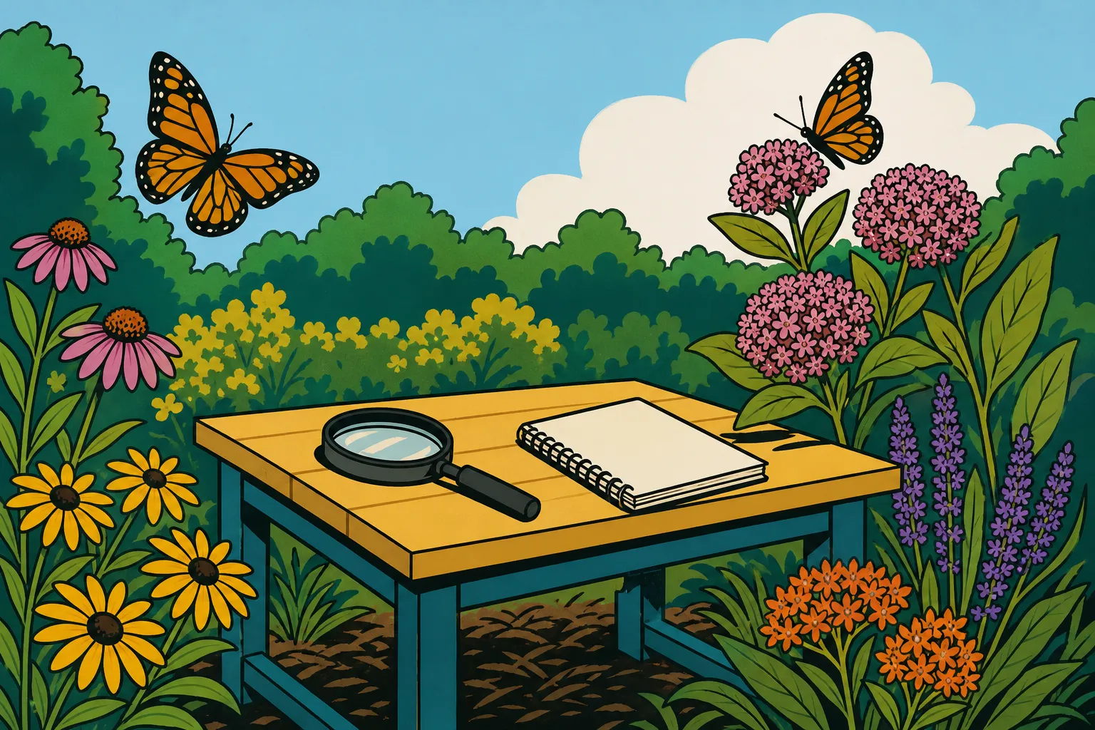 AI-generated illustration of the topic: Indiana American Water-backed $25,000 STEM grant funds Girls Inc. of Shelbyville Outdoor Learning Lab