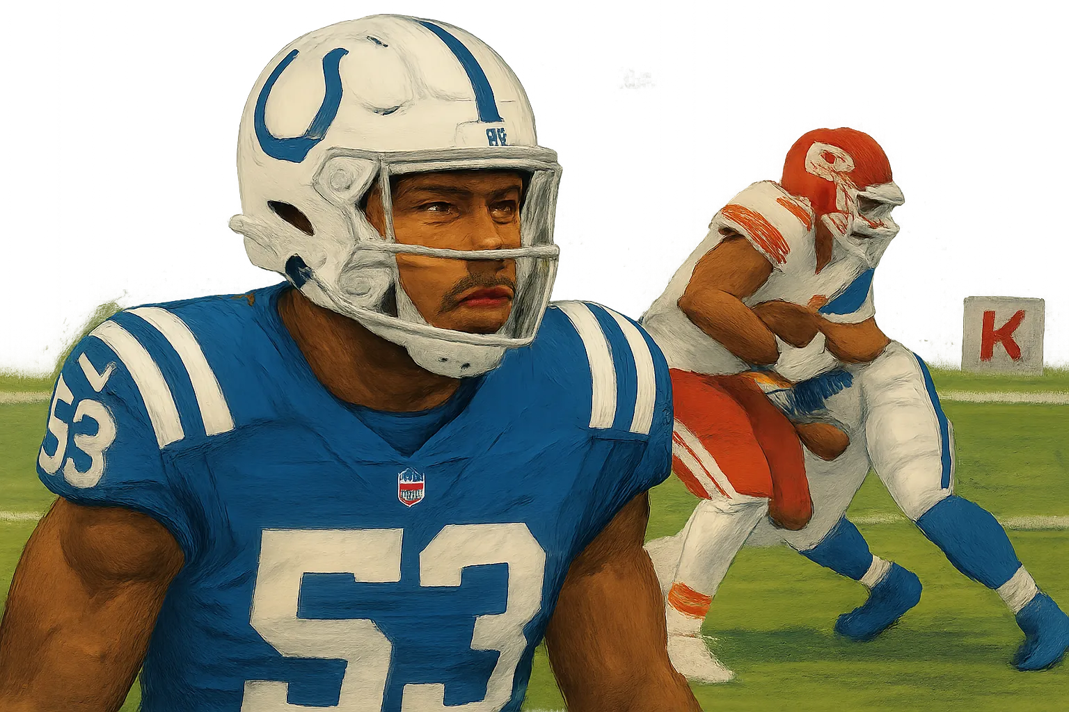 AI-generated illustration of the topic: Colts shift pre-snap duties to Akeem Davis‑Gaither, emphasize tackling ahead of Week 2 SNF vs. Chiefs
