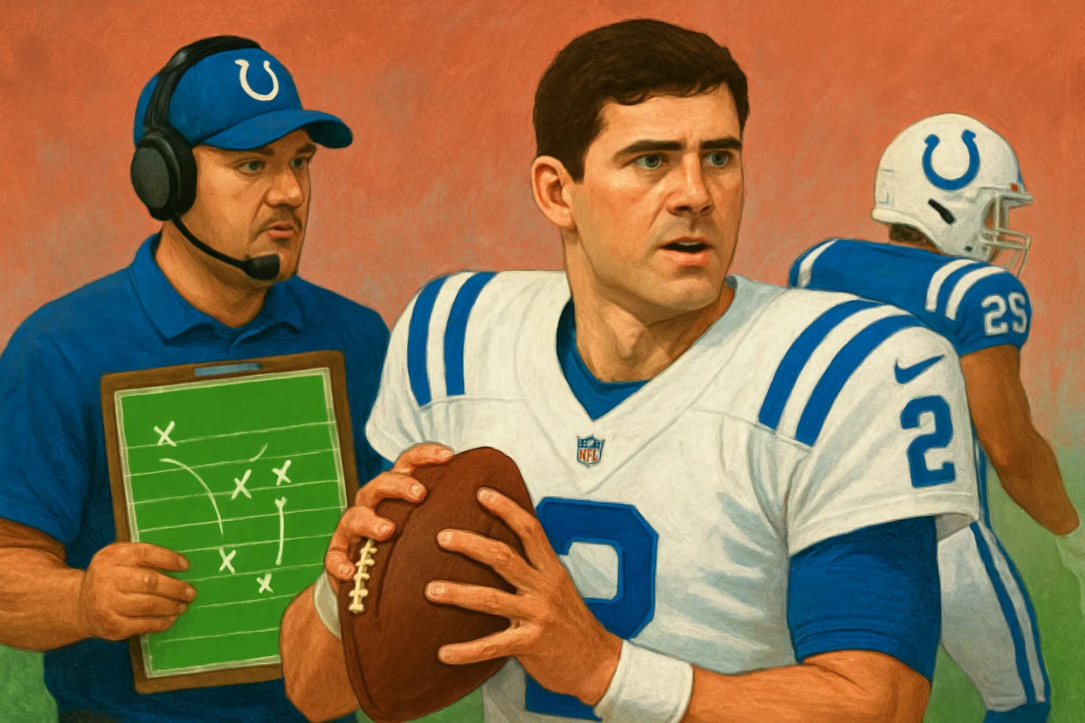 AI-generated illustration of the topic: Colts emphasize early‑down efficiency as offense prepares to face Kansas City