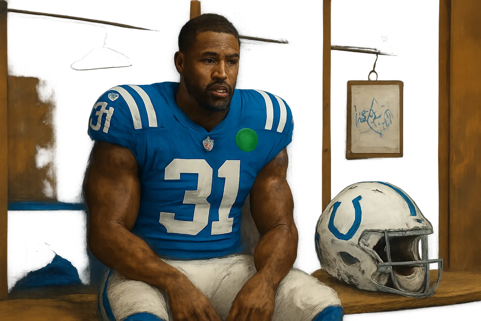 AI-generated illustration of the topic: Colts defensive leaders cite alignment and communication after 41-23 Week 1 loss to Ravens