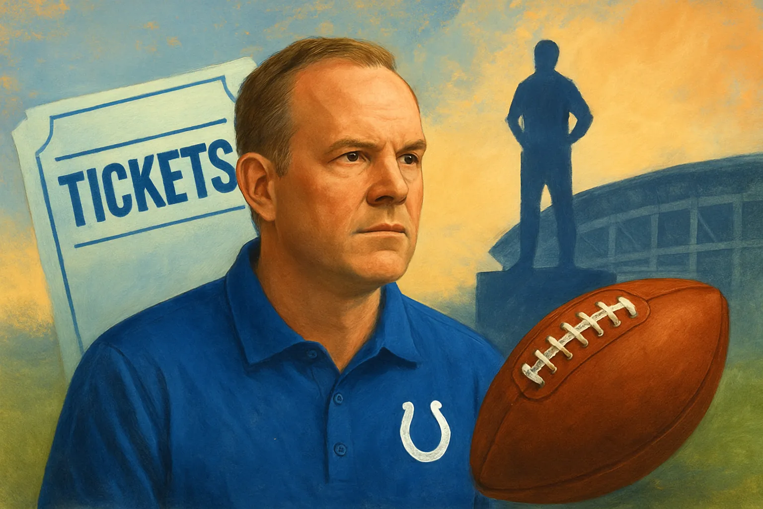 AI-generated illustration of the topic: Colts to host Ravens on Sept. 13, 2026 — ticket, broadcast and radio info