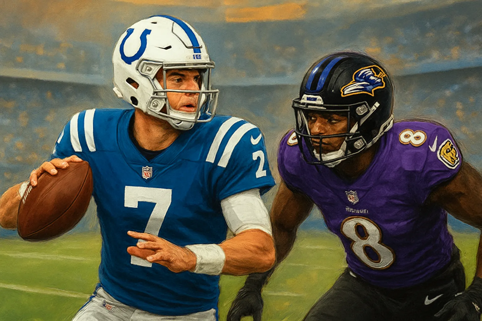 AI-generated illustration of the topic: Week 1 preview: Colts’ offense and revamped secondary face tests in season opener vs. Ravens
