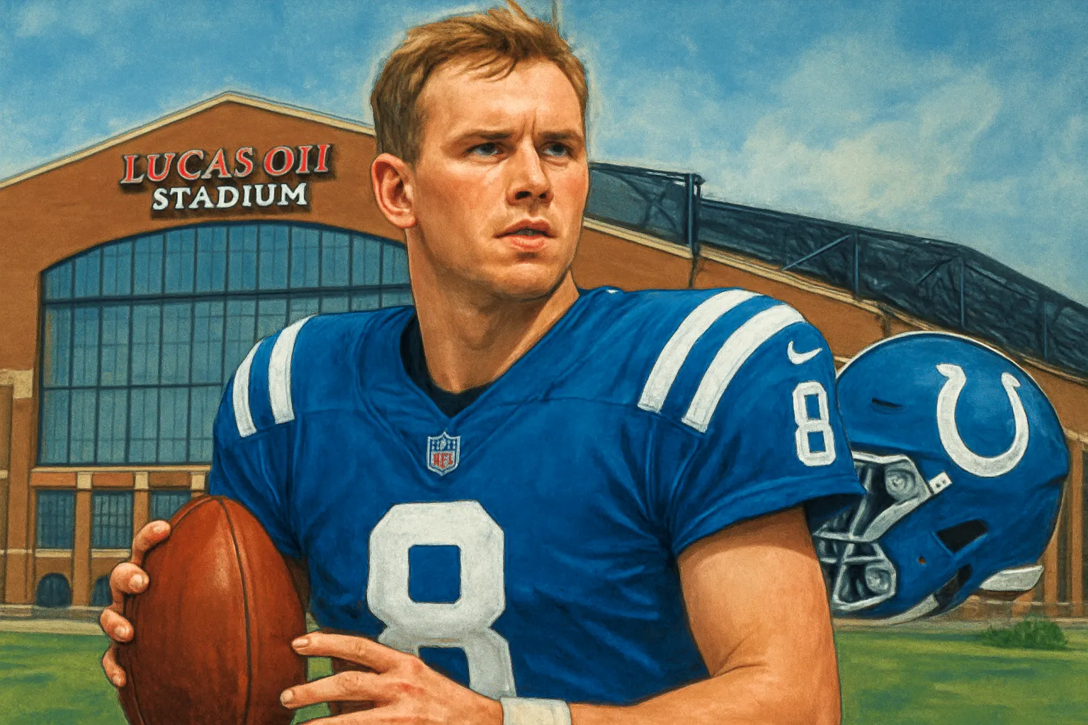 AI-generated illustration of the topic: Alec Pierce on track to play in Colts' Week 1 opener vs. Ravens