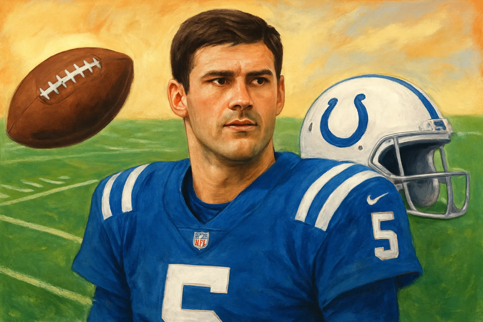 AI-generated illustration of the topic: Colts outline five reasons for optimism about their 2026 offense