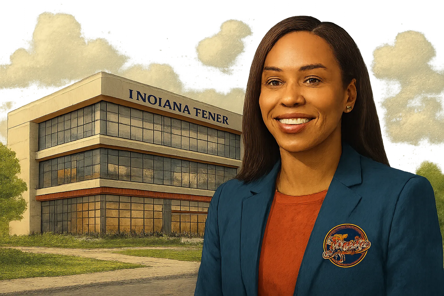 AI-generated illustration of the topic: Indiana Fever unveil renderings for $78M, 108,000-sq-ft Populous-designed sports performance center